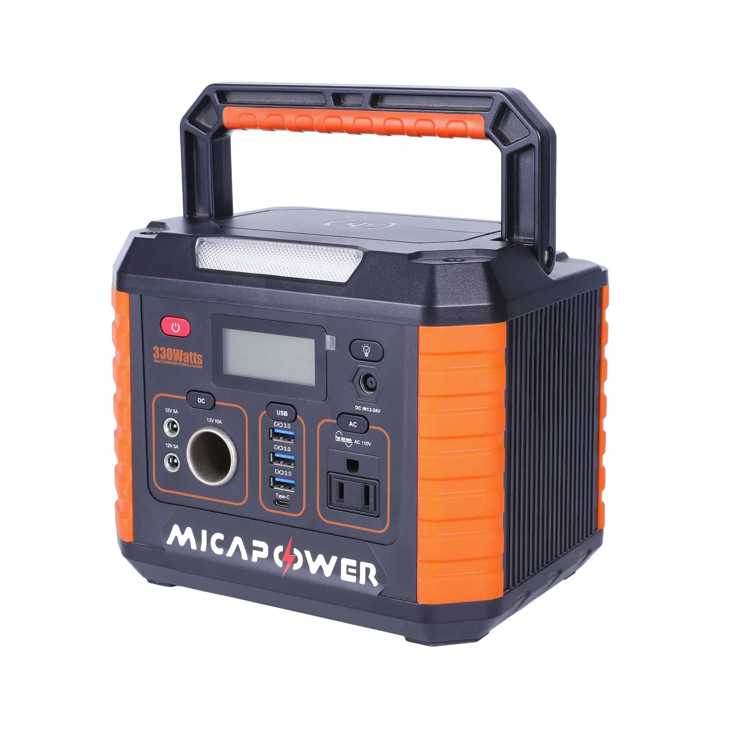 Factory 330W 220V 110V Portable Power Station Solar Panel 5W Wireless Charging USB 5V 2A Mobile Tablet Power Bank