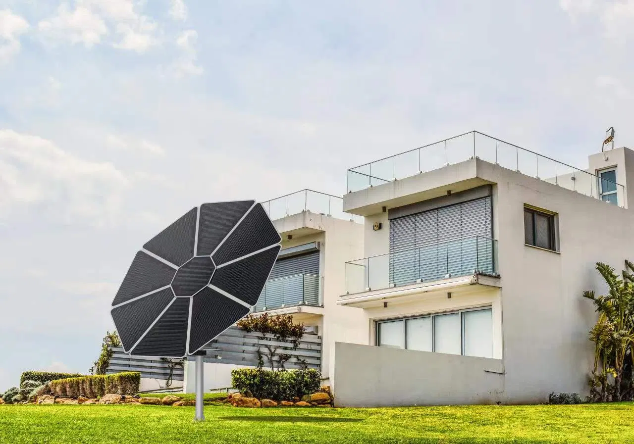 Solar Energy System Beautiful Sunflower Portable Flexible Solar Panel Foldable 1000W with Night LED Light