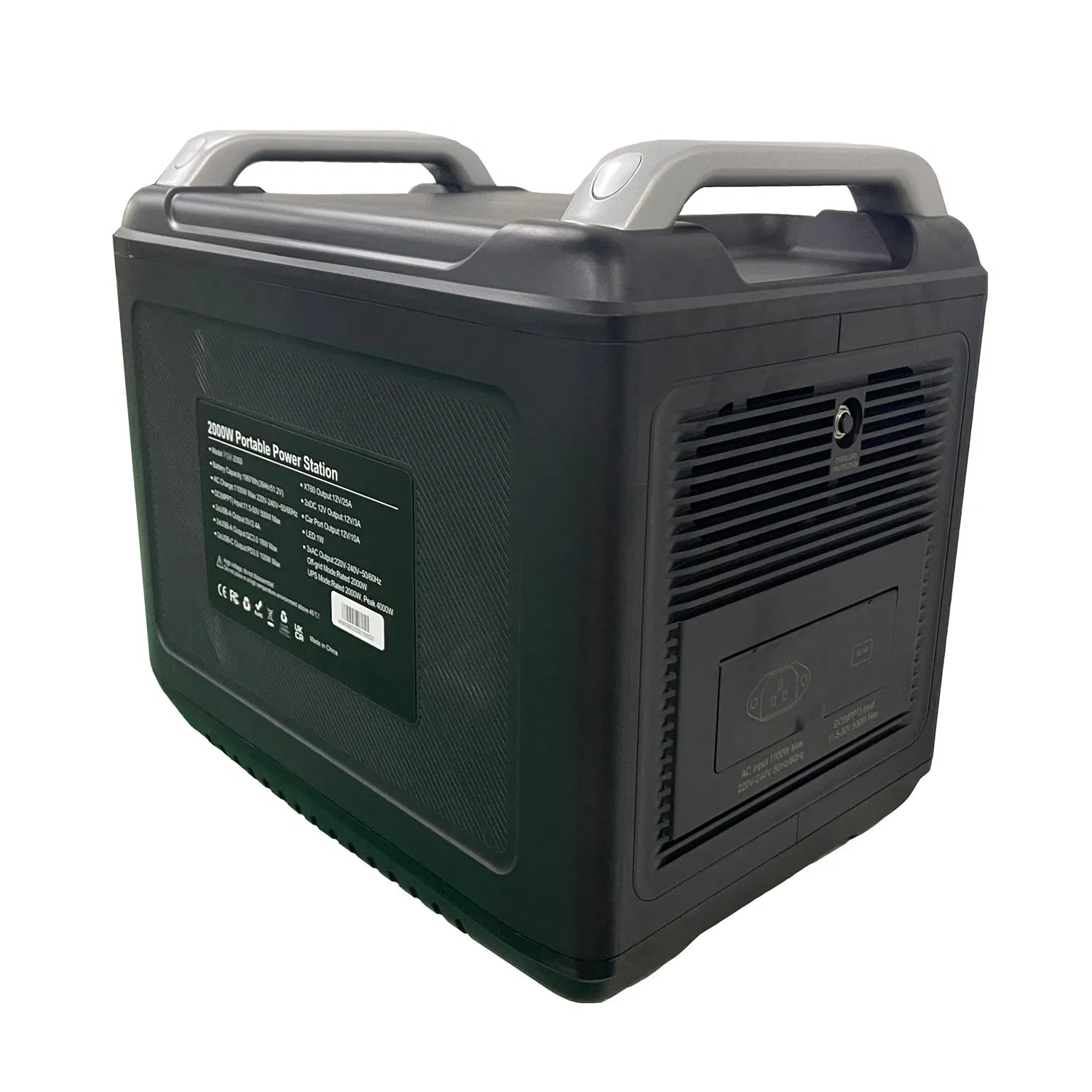 New 2000W 1997wh Portable Power Station with LiFePO4 Battery Energy Storage Solution System