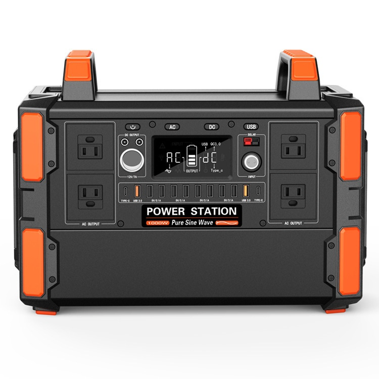 110V LiFePO4 Portable Power Station Solar Generator 1200W for Home and Outdoor