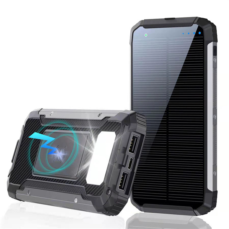Wireless Charging Fast Charging Three-Proof Camping Solar Power Bank