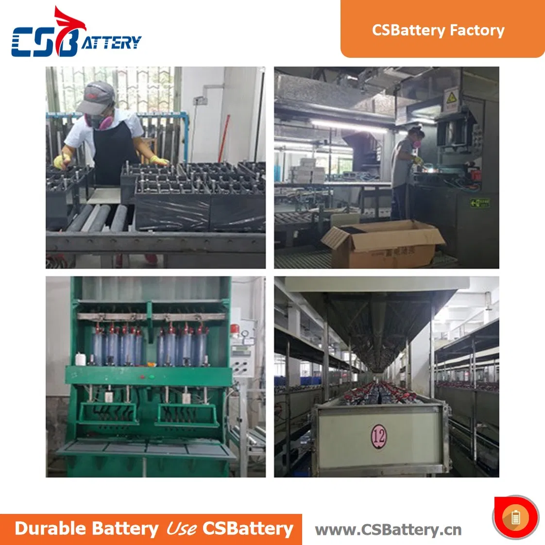 Csbattery 12V105ah Slim AGM Bateria for SLA/Emergency-Power/Telecom/Backup-Energy-System/Lighting/Ali