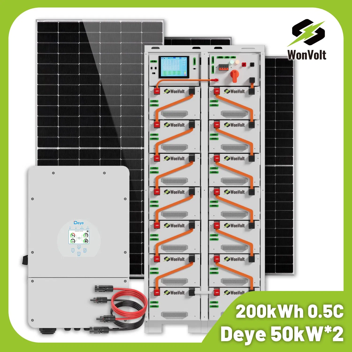 150kw 100kw Industrial Energy Storage System 200kwh 215kwh Solar Battery System for Applications