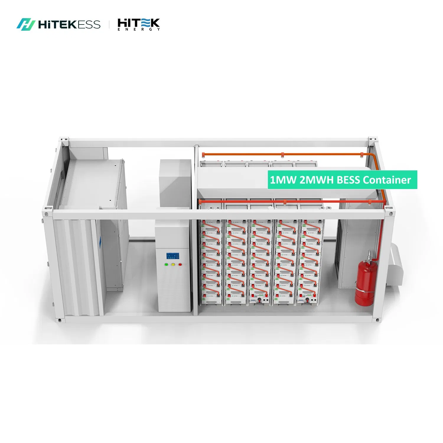 All in One 20FT Ess Container 250kwh 500kwh 1mwh Battery Energy Storage System 40FT 2mwh 3mwh Bess Solar System with LiFePO4 51.2V 280ah 314ah for Commercial