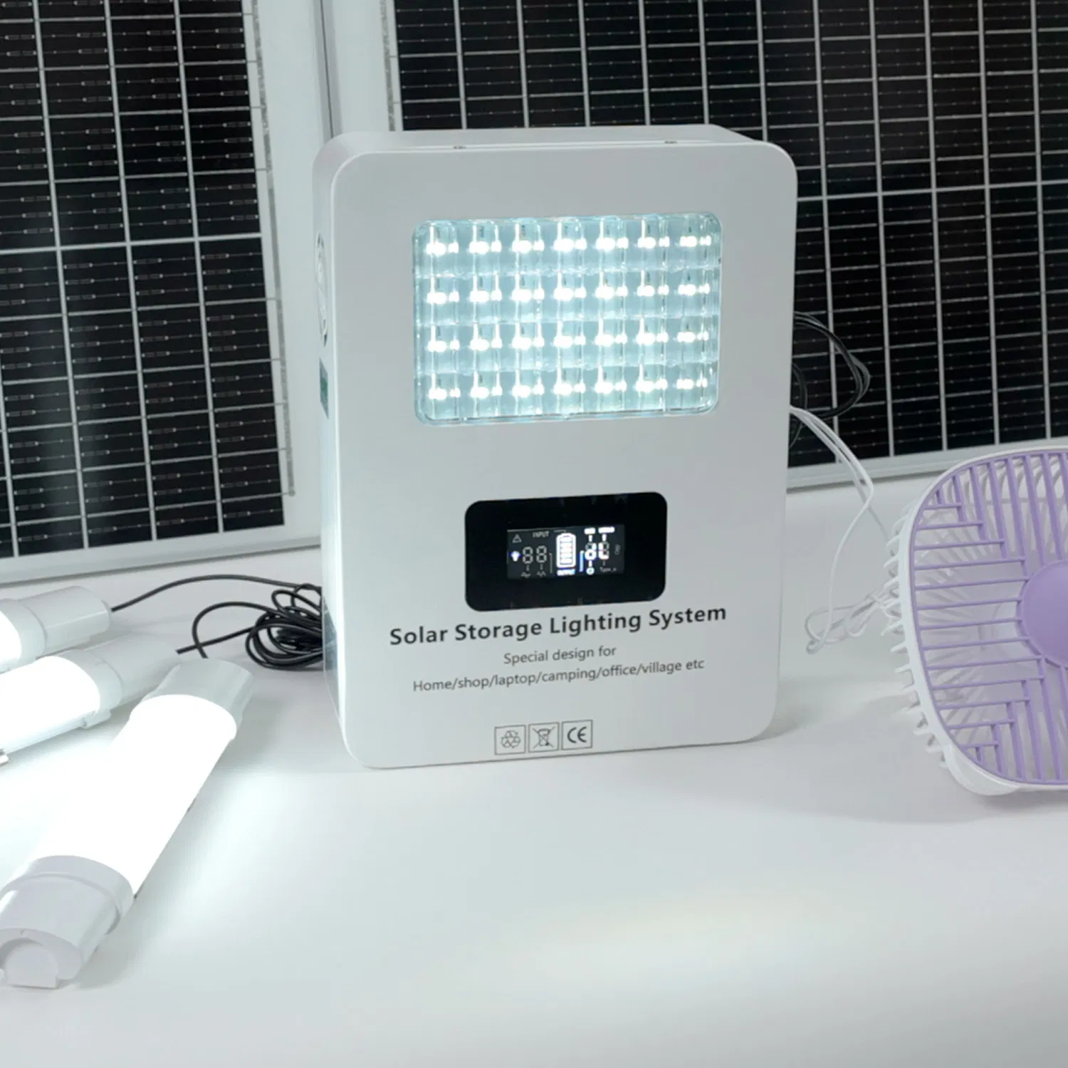 Portable Solar Power Generator for Emergency Outdoor Lighting 938