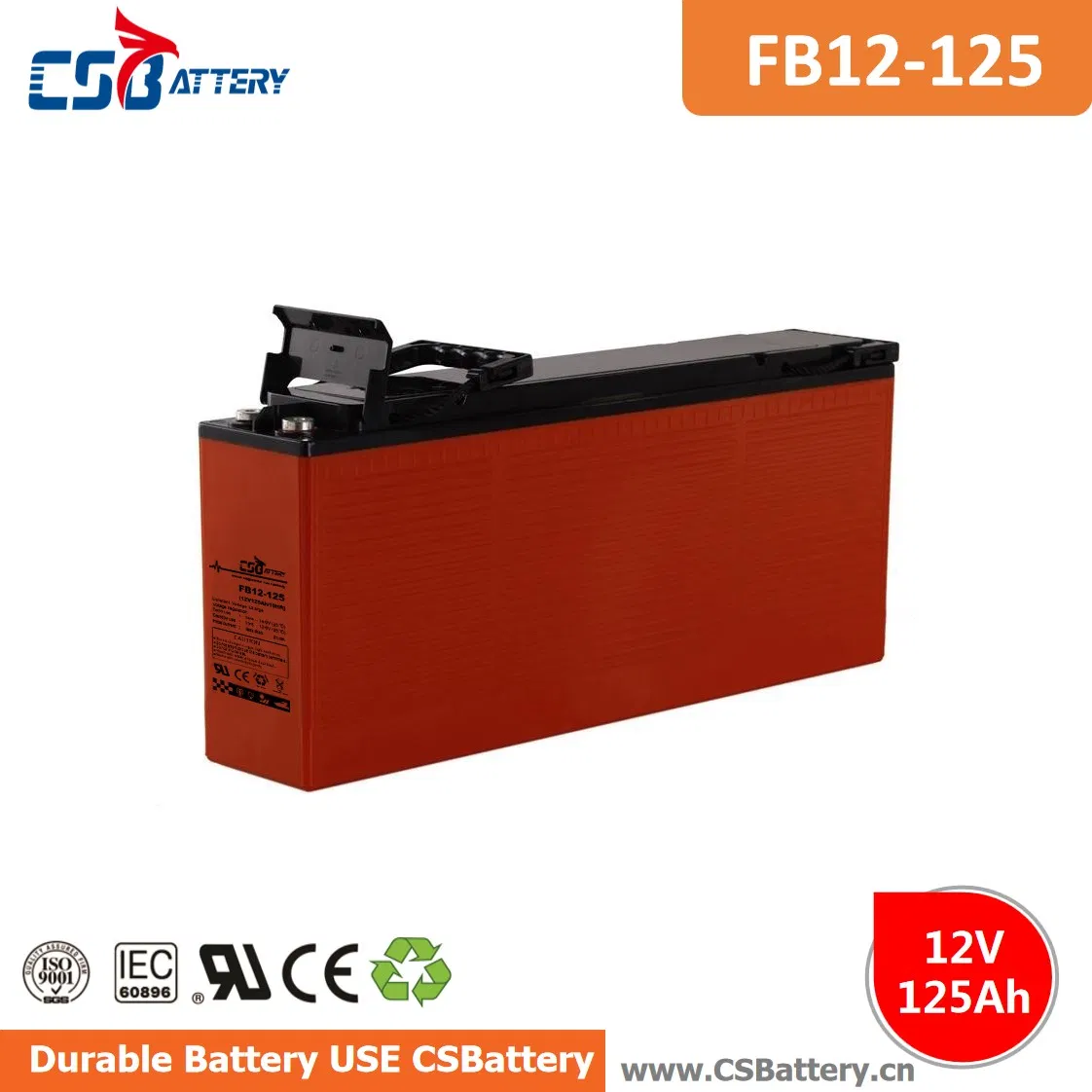 Csbattery 12V105ah Slim AGM Bateria for SLA/Emergency-Power/Telecom/Backup-Energy-System/Lighting/Ali