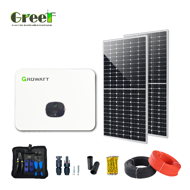 High Conversion Photovoltaic Panels 10kw Small on-Grid Solar System for Home Use