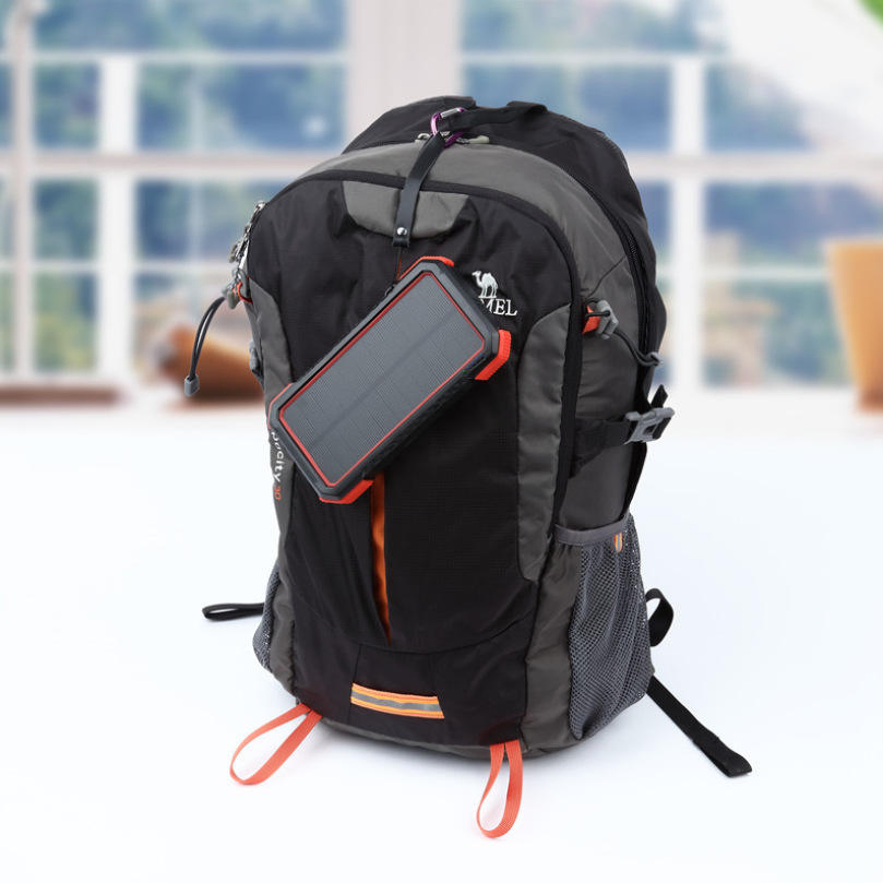 Outdoor Emergency Solar Power Bank with Compass and Cigar Lighter and LED Flashlight 20000 mAh Fast Charging Power Bank