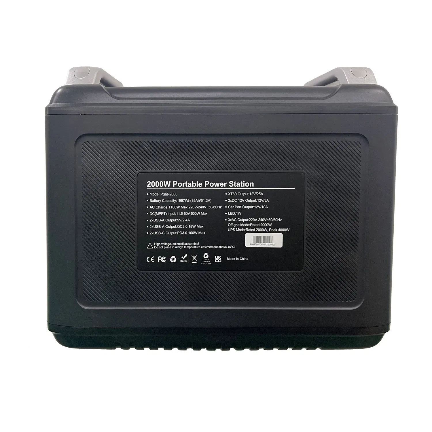New 2000W 1997wh Portable Power Station with LiFePO4 Battery Energy Storage Solution System