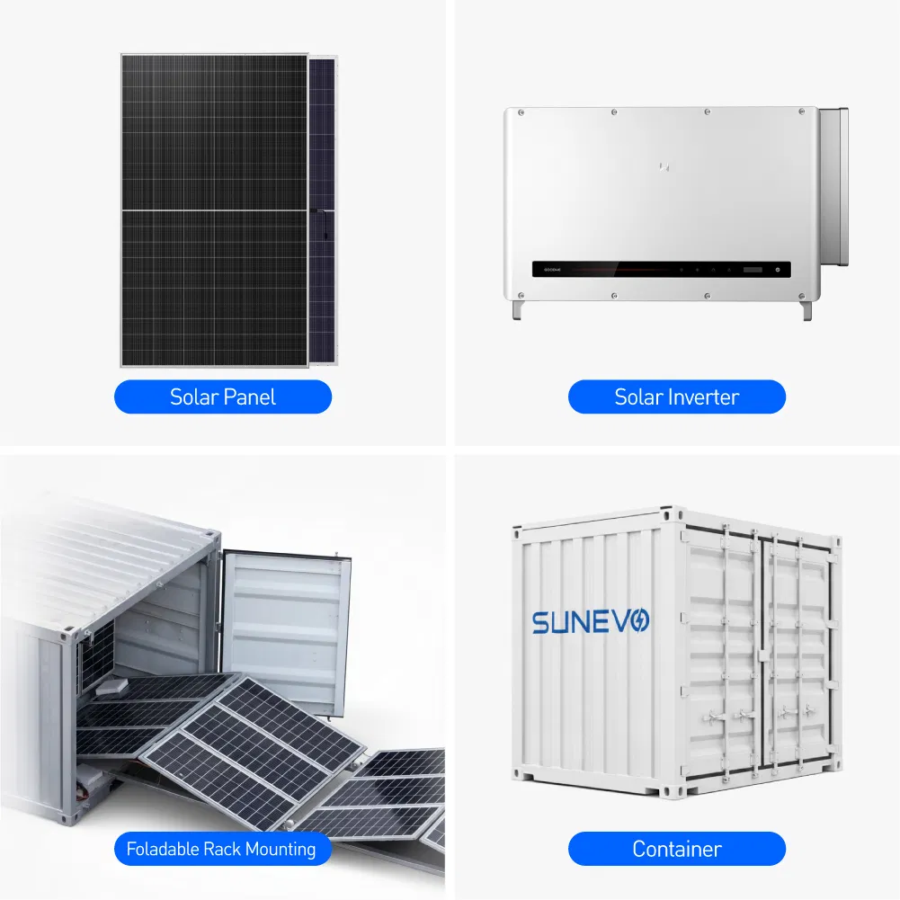 Sunevo 200kw Foldable Solar Container with High Efficiency N-Type Solar Panels for Industrial Battery Energy Storage System Bess