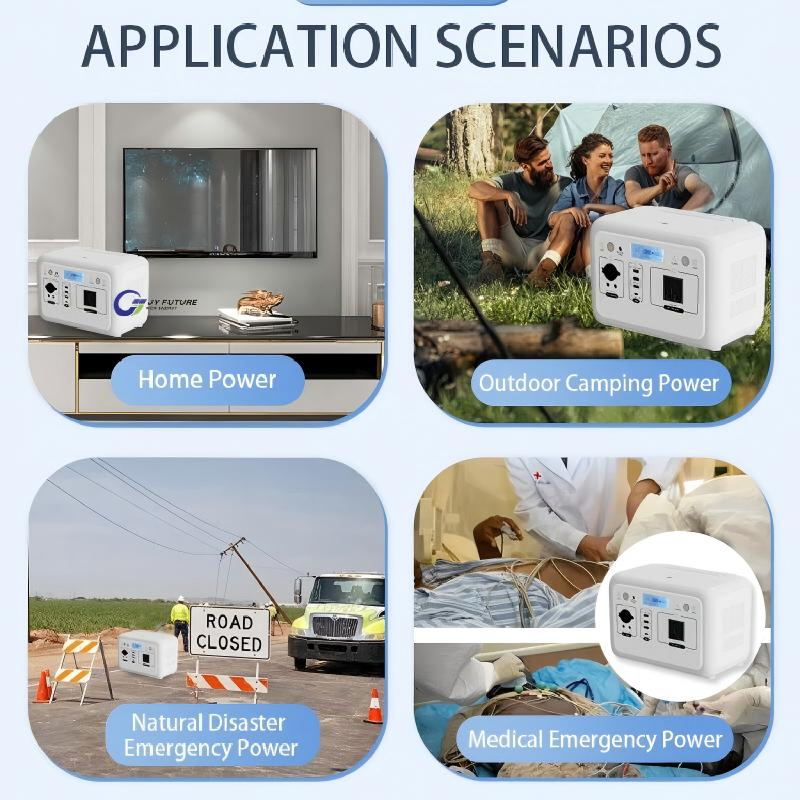 LiFePO4 Battery 1200W Portable Solar Power Bank Station Outdoor Camping Home Solar Generator with Wireless Charging