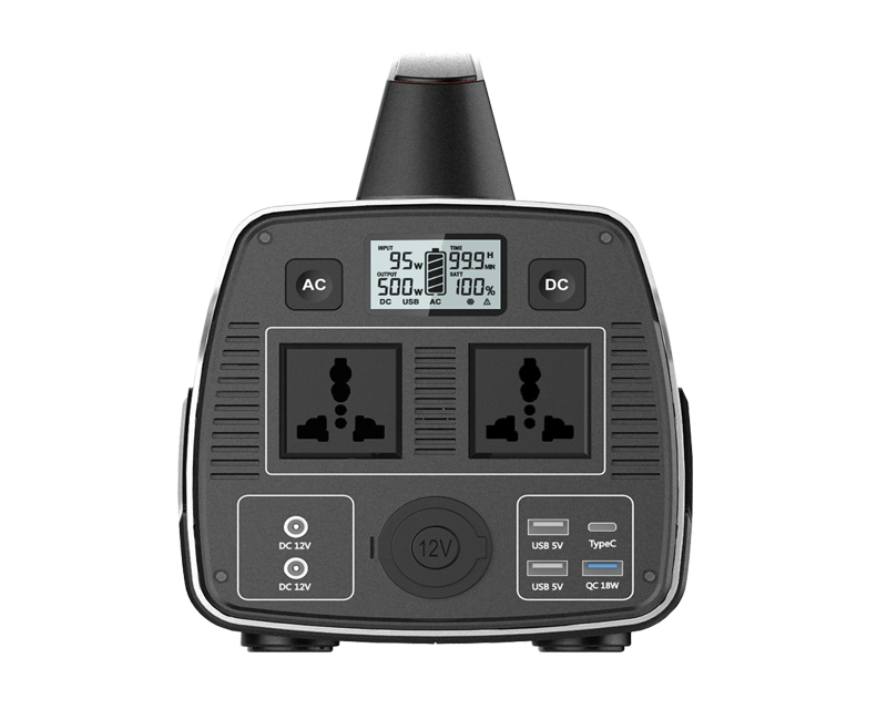 High Power 500W Portable Power Station Solar Outdoor Emergency Backup Power Generator