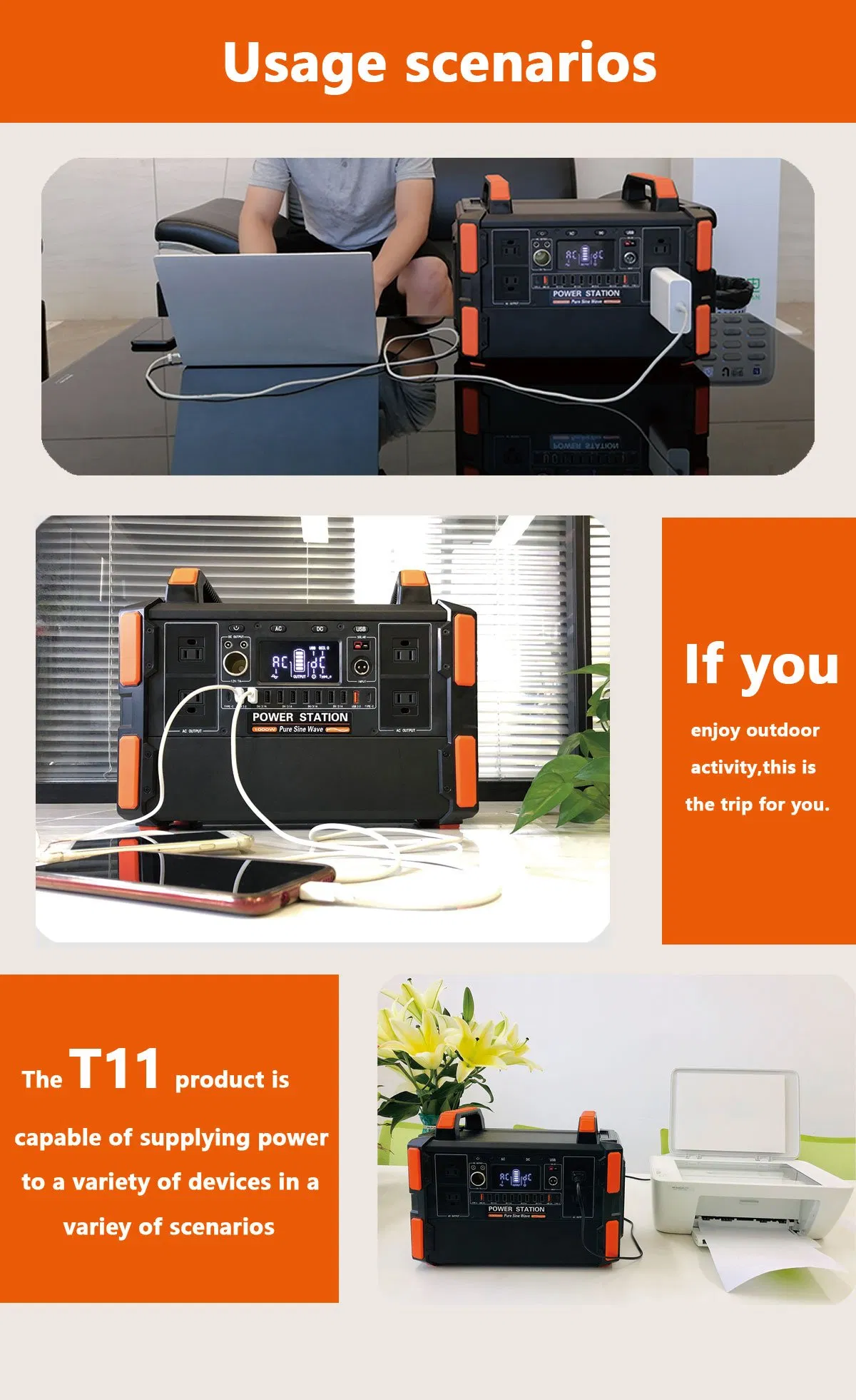 Best Sellers 1200W Portable Solar Generator 1008wh LiFePO4 Outdoor Camping