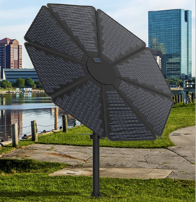 Solar Energy System Beautiful Sunflower Portable Flexible Solar Panel Foldable 1000W with Night LED Light