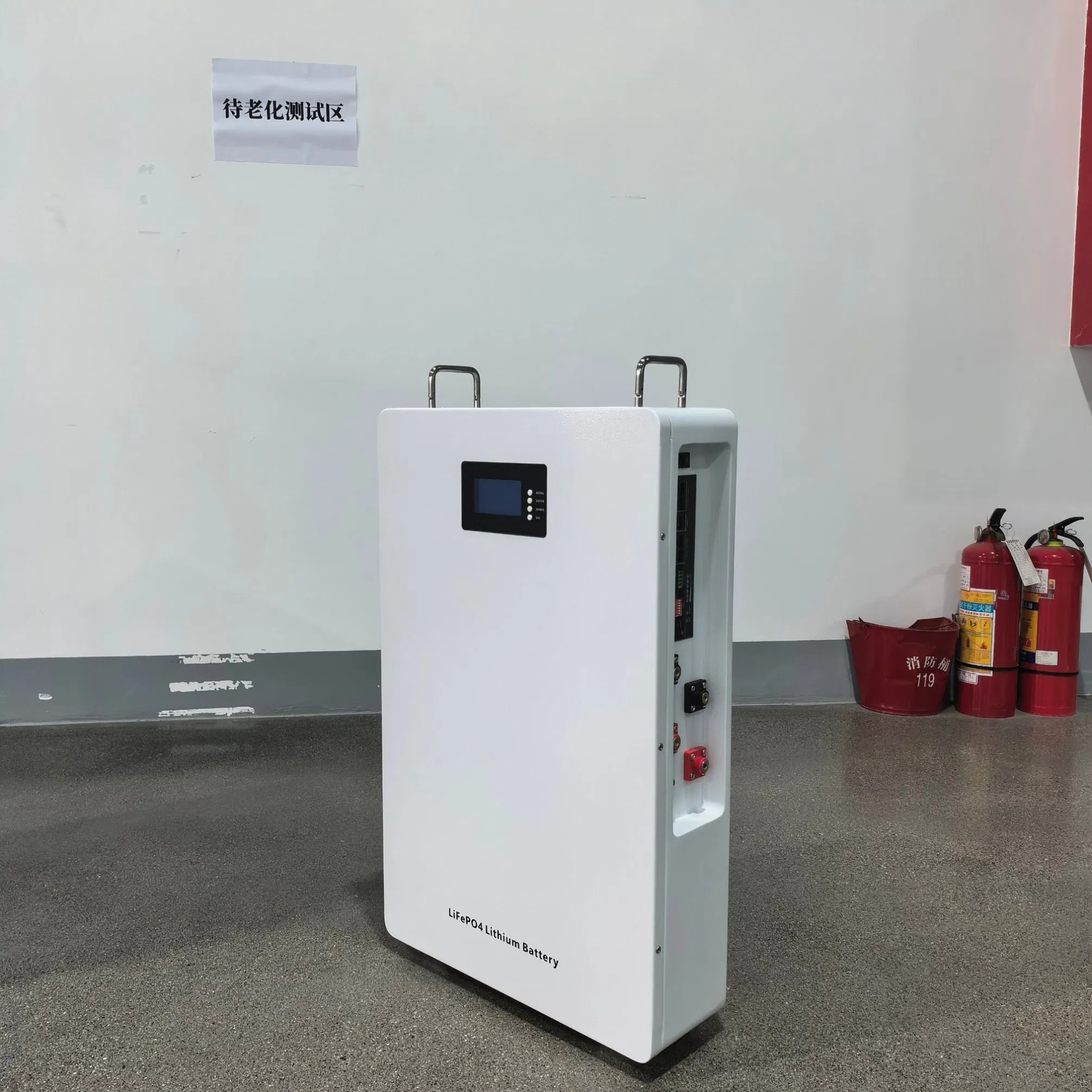 Wall-Mounted 5.12kwh LiFePO4 Battery System with Smart BMS, LCD Display, RS485 Communication and Full Safety Protection