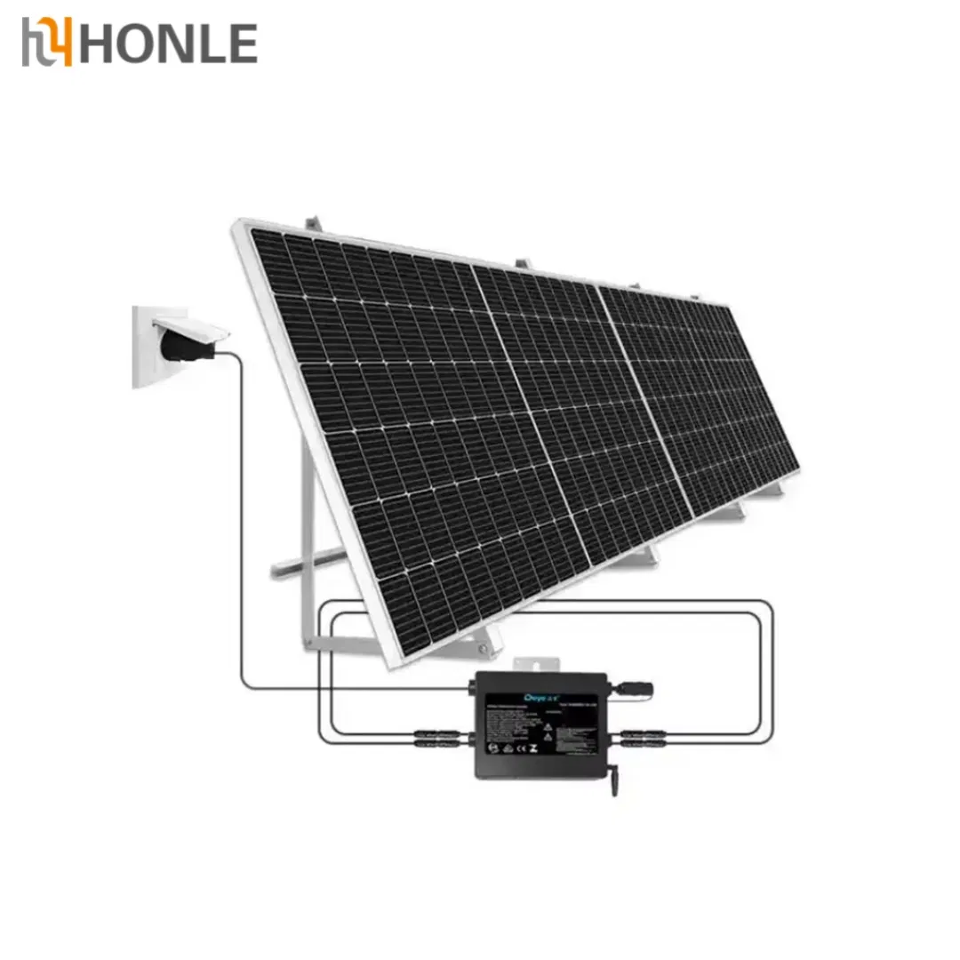 Home Solar Power Solution with Photovoltaic Panel Micro Inverter 800W Roof Balcony Mounted System China Goods Prefabricated House