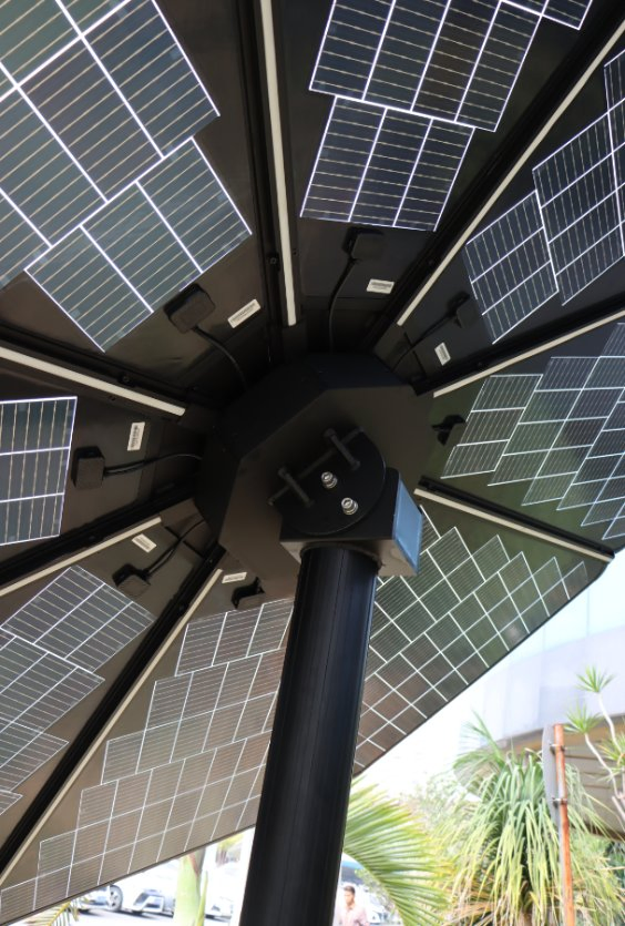 Solar Energy System Beautiful Sunflower Portable Flexible Solar Panel Foldable 1000W with Night LED Light