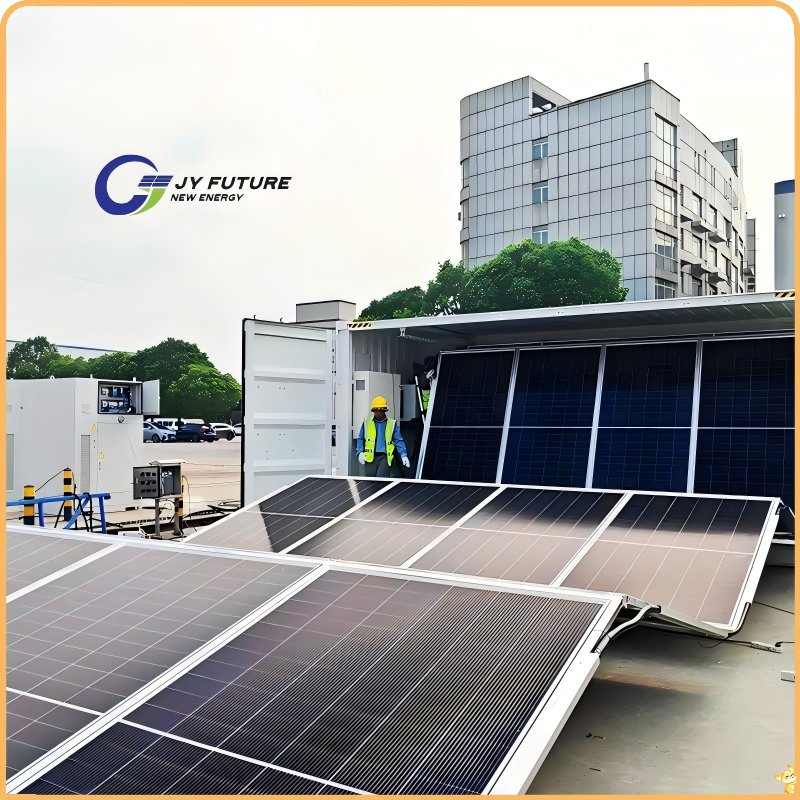 Foldable Solar Container Hybrid Power Solution 40kw-215kw 10FT/20FT off-Grid Folding Container System