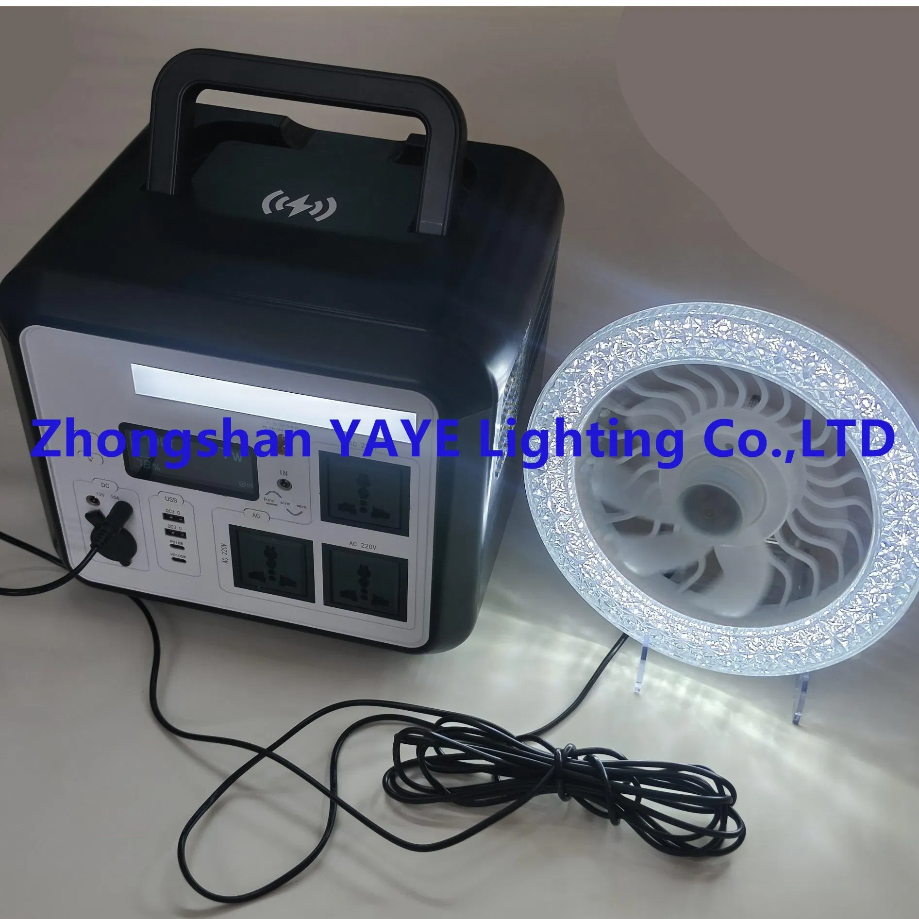Yaye Hot Sell Factory Price 600W Portable Outdoor Solar Rechargeable Emergency LiFePO4 Lithium Battery Power Station Generator 3 Years Warranty 300PCS Stock