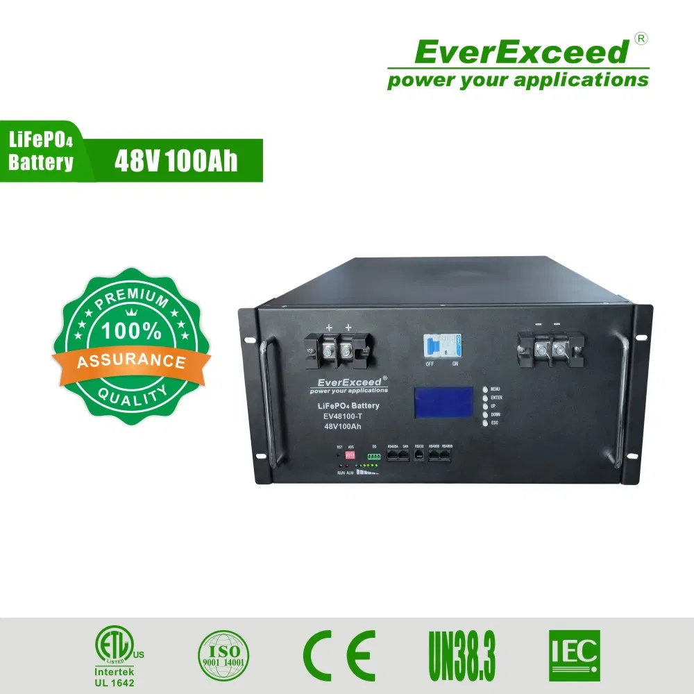 Lithium Battery 48V100ah LiFePO4 Battery Pack 100ah Rechargeable Battery Module for Telecom Base Station Power Supply Energy Storage Solar Battery