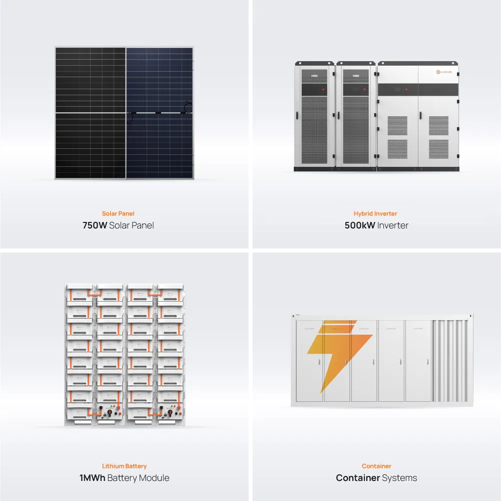 Sunevo Support Customization Hybrid Solar System 500kw 1MW 1mwh Solar Power System Remote Monitoring