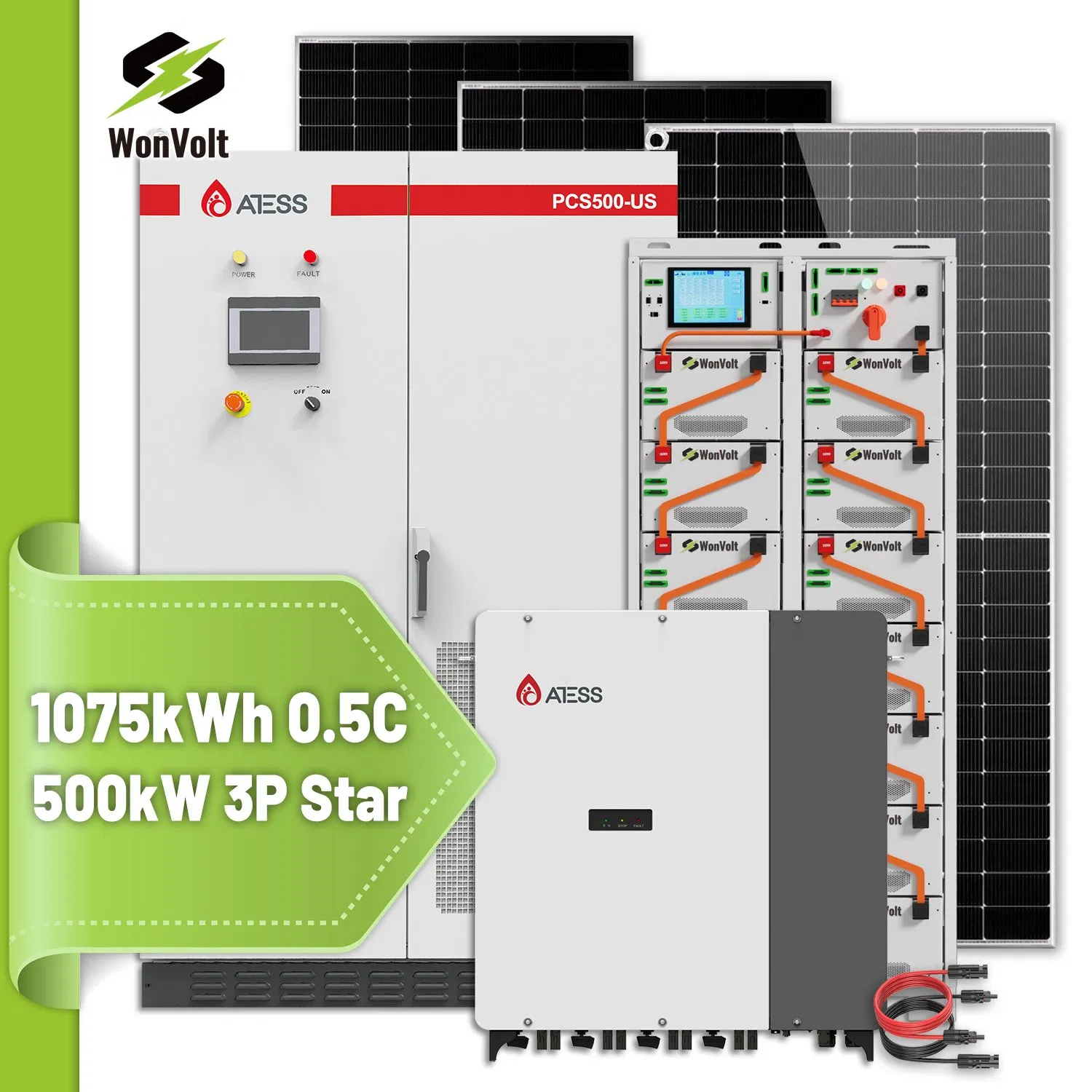 Wonvolt 500kw 1mwh Ess - Container Battery Storage Solution