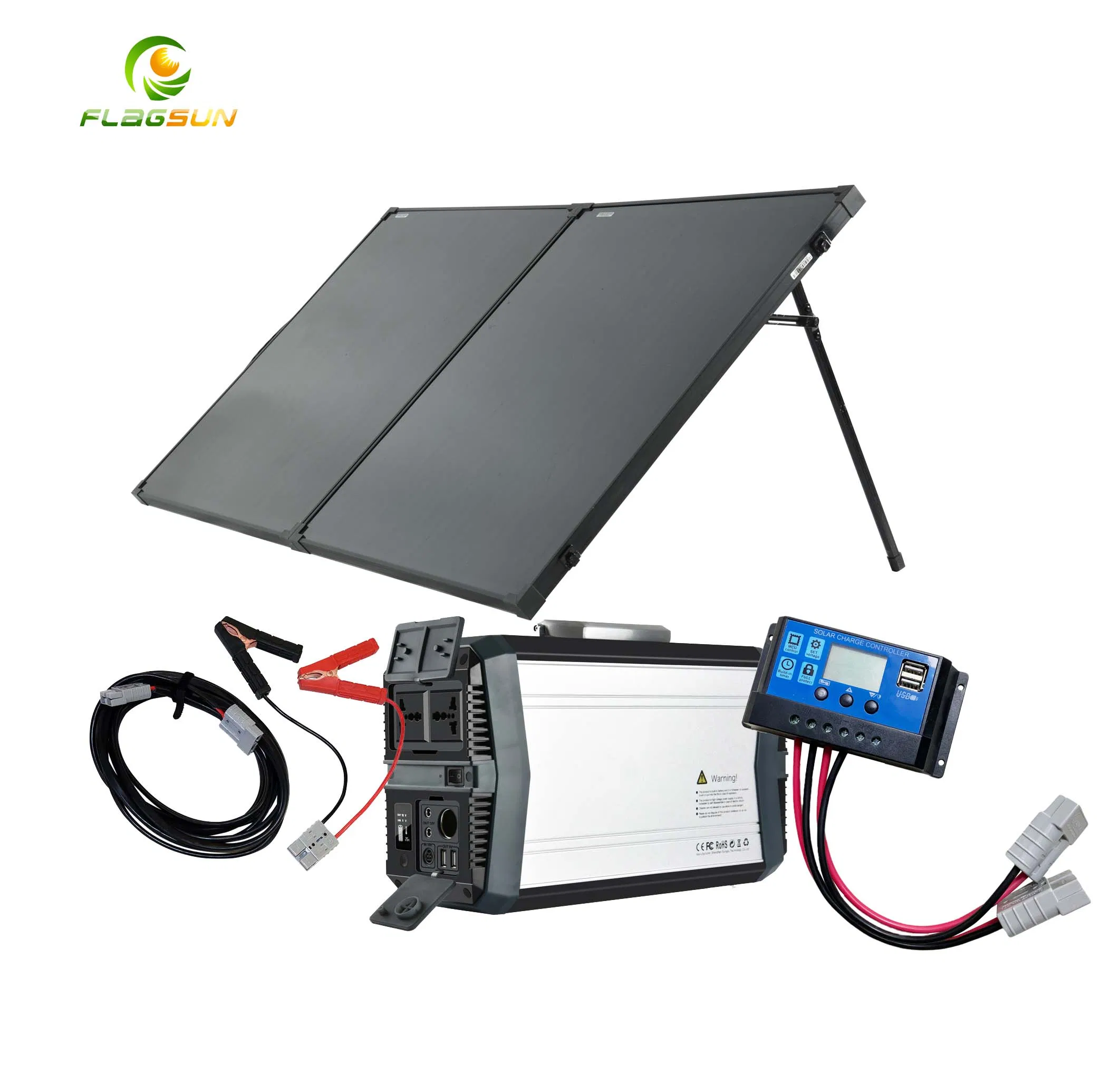 Portable Solar Energy System 500W with 130W Folding Solar Panel Bag