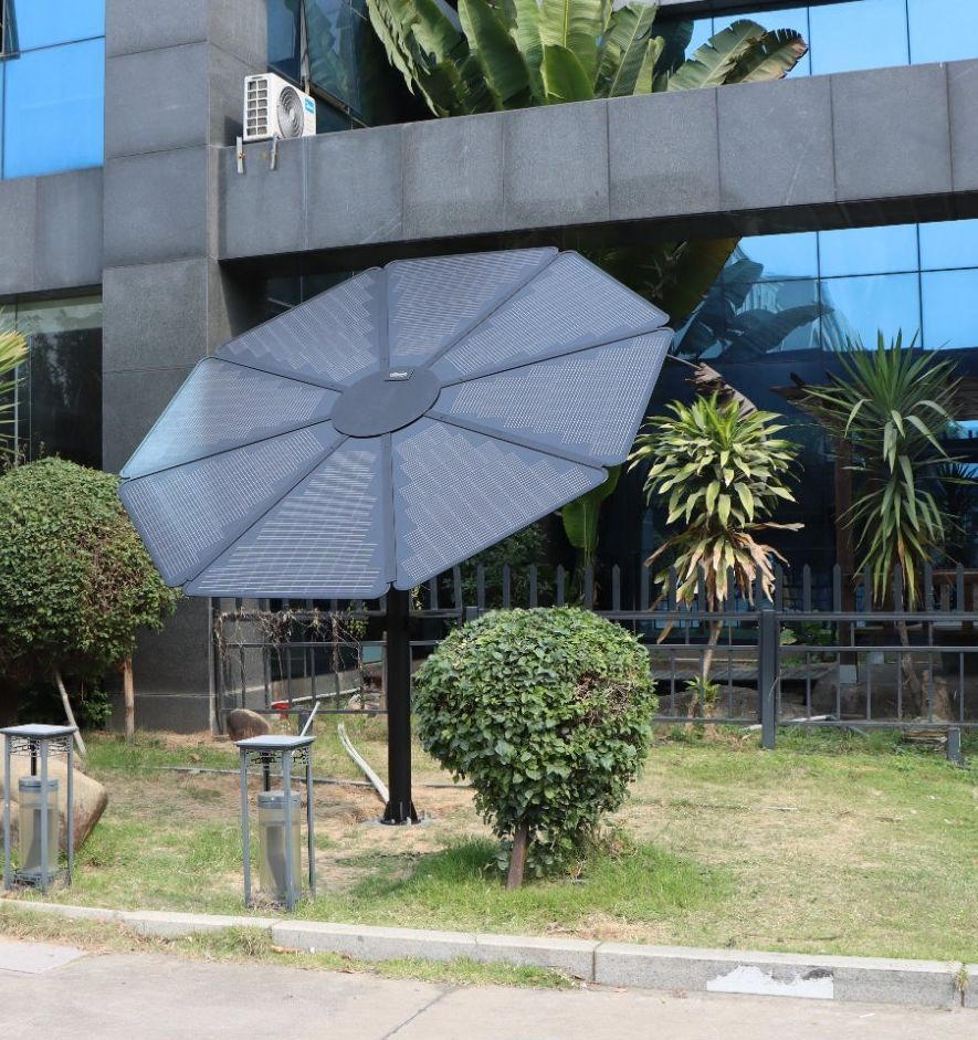 Solar Energy System Beautiful Sunflower Portable Flexible Solar Panel Foldable 1000W with Night LED Light
