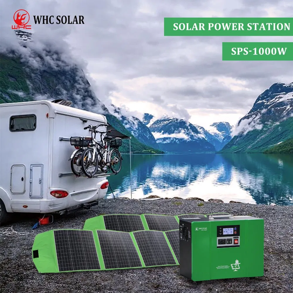 Whc Home Generator Camping 110V 220V Solar Portable Power Station Energy Storage System