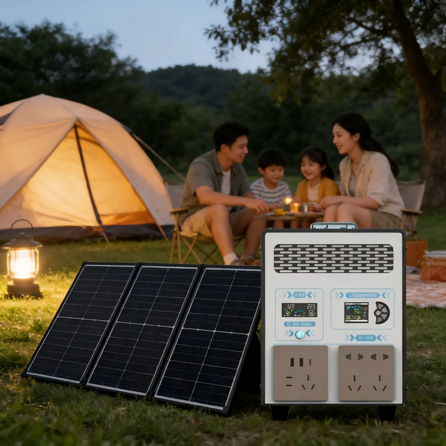 Reliable Solar Power Generator 1500W Portable Energy Storage for Home Blackout and Outdoor Travel