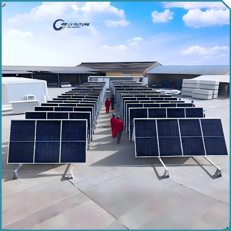 Foldable Solar Container Hybrid Power Solution 40kw-215kw 10FT/20FT off-Grid Folding Container System
