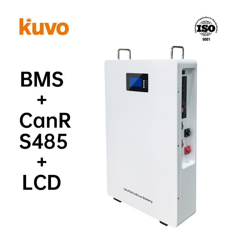 Wall-Mounted 5.12kwh LiFePO4 Battery System with Smart BMS, LCD Display, RS485 Communication and Full Safety Protection