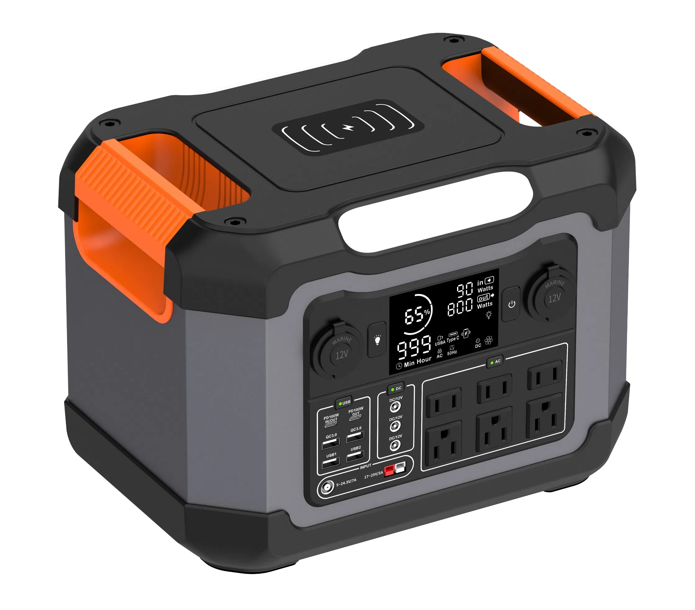 300000mAh 1080wh Power Bank Solar Charger Portable Power Station Solar Generator for Emergency Outdoor Camping 1200W