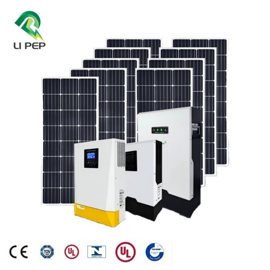 Top Qualtiy EU Standard 5kw/10kw/15kw All in One Solar System Portable Solar Panel Lithium Battery Power Station System