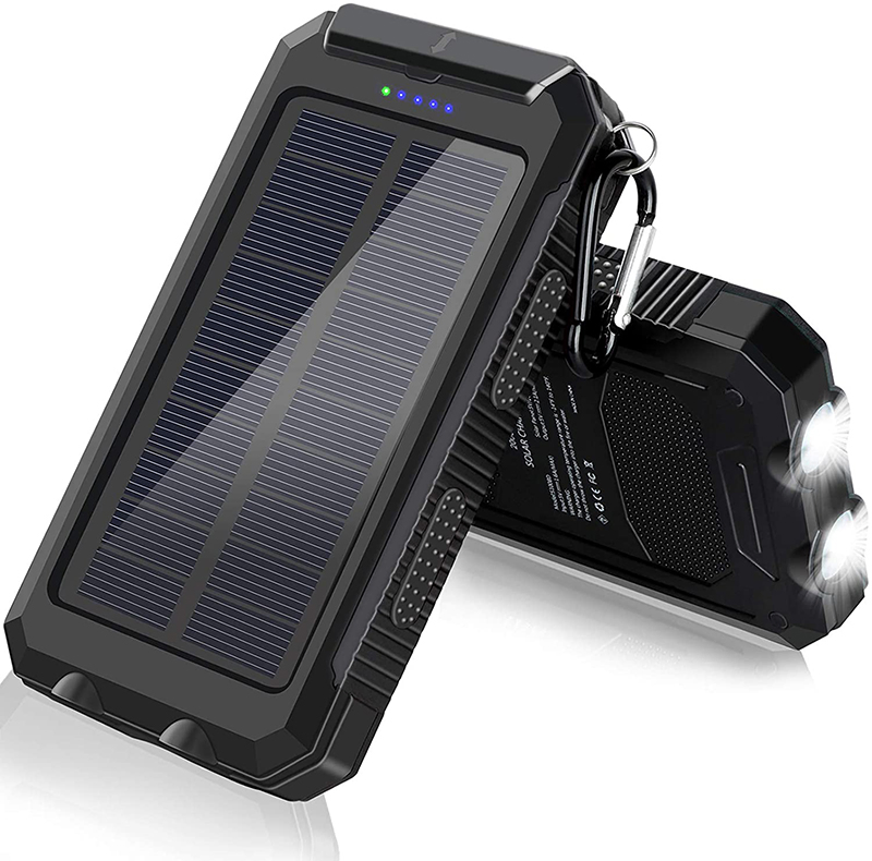 Outdoor Portable Wireless Solar Panel Charger Powerbank Trending Mobile Phone Fast Charging 20000mAh Waterproof Solar Power Bank