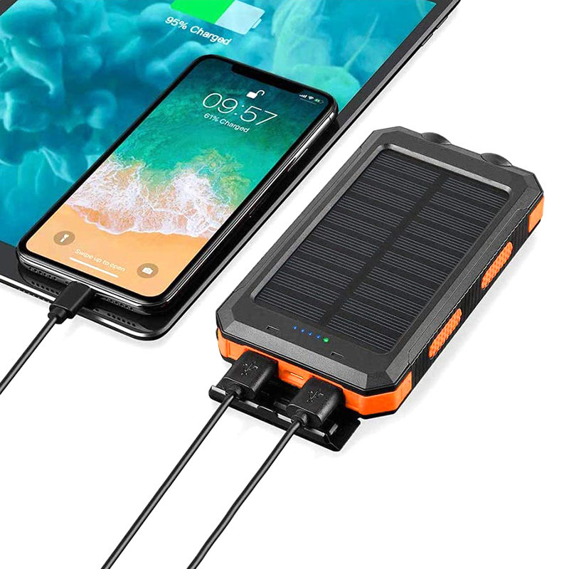 Outdoor Portable Wireless Solar Panel Charger Powerbank Trending Mobile Phone Fast Charging 20000mAh Waterproof Solar Power Bank