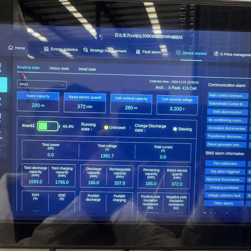 768V 215kwh IP54 Protection Energy Storage Cabinet Commercial Safety Lithium-Ion Energy Storage System