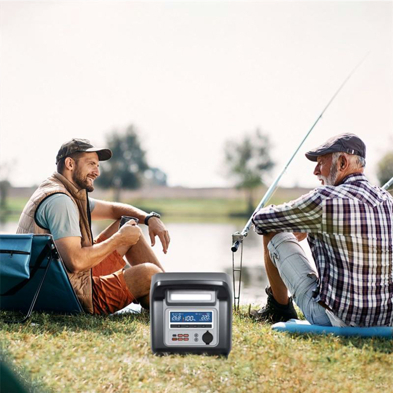 1200W Solar Portable Power Station System Home Car Use Kit with MPPT Controller External Battery Flashlight Solar Panel Source