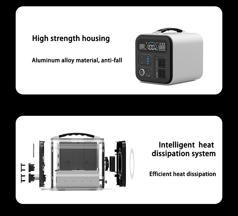 500W Portable Power Station Fastest Charging Solar Power Bank