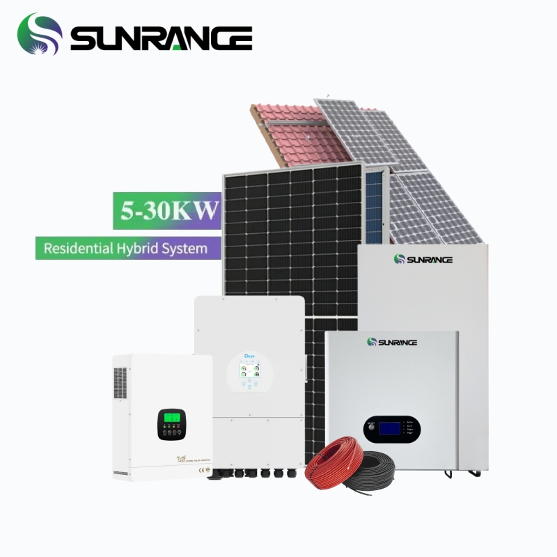 Hybrid Solar System 5-30kw Hybrid with Smart APP Monitoring for Commercial Use
