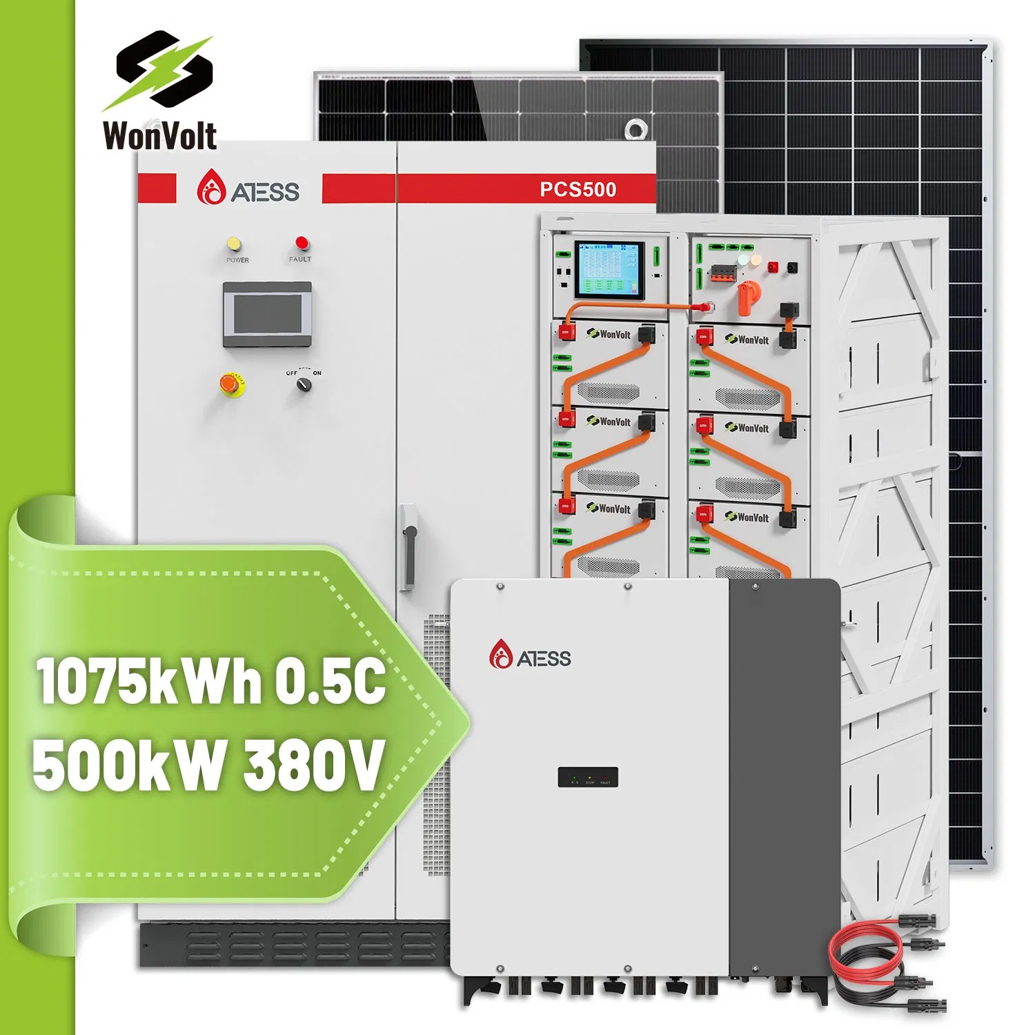 500kw PV + 500kw Hybrid Inverter + 1000kwh Ess - All-in-One Solution