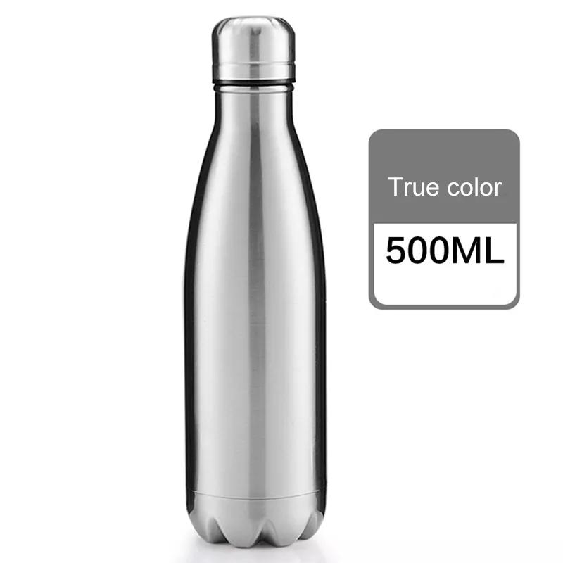 Thermos Bottle Bottle Vacuum Cup Stainless Steel Water Bottle Water Cola Shape Sport Design Widely Used Black Double Wall Adults