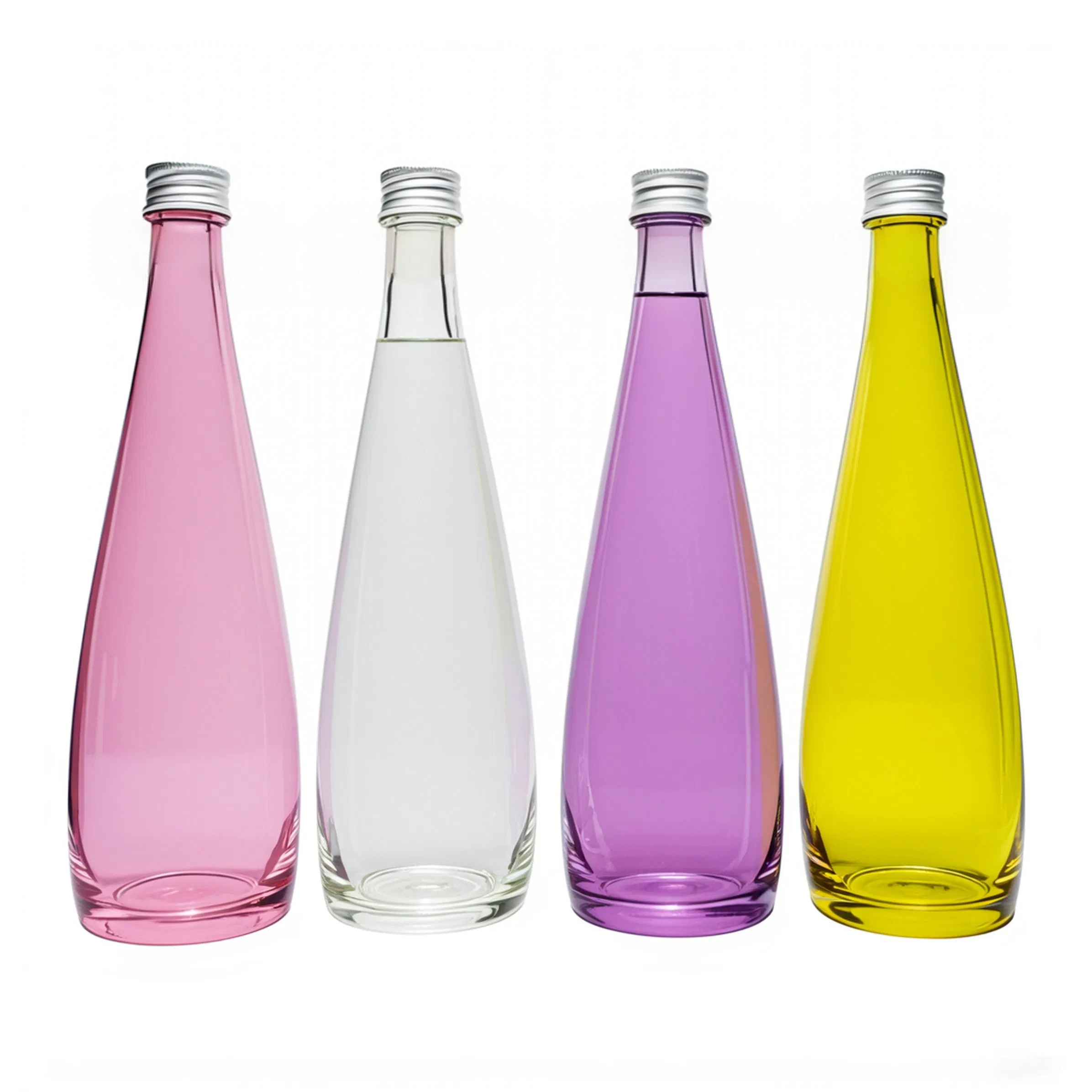 Wholesale 330ml 500ml 750 Ml 1L Luxury Water Glass Bottle Feast Wedding Juice Beverage Sparkling Soda Mineral Water Glass Bottle with Cork or Screw Cap