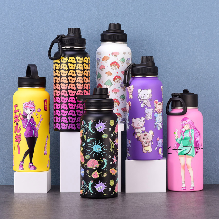 32oz 950ml Water Camping Unbreakable Personalized Travel Double Wall Wide Mouth Thermo Bottle