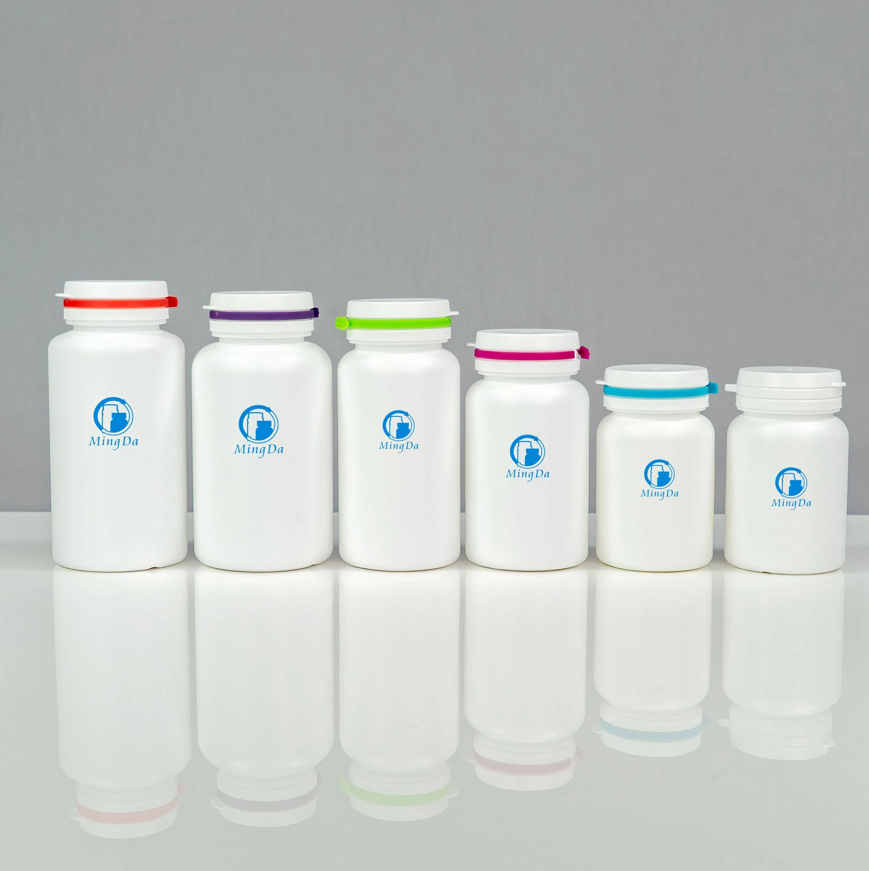 Food Grade Matte Tamper Evident HDPE Plastic Bottle Empty Packaging Capsule Pills Supplements