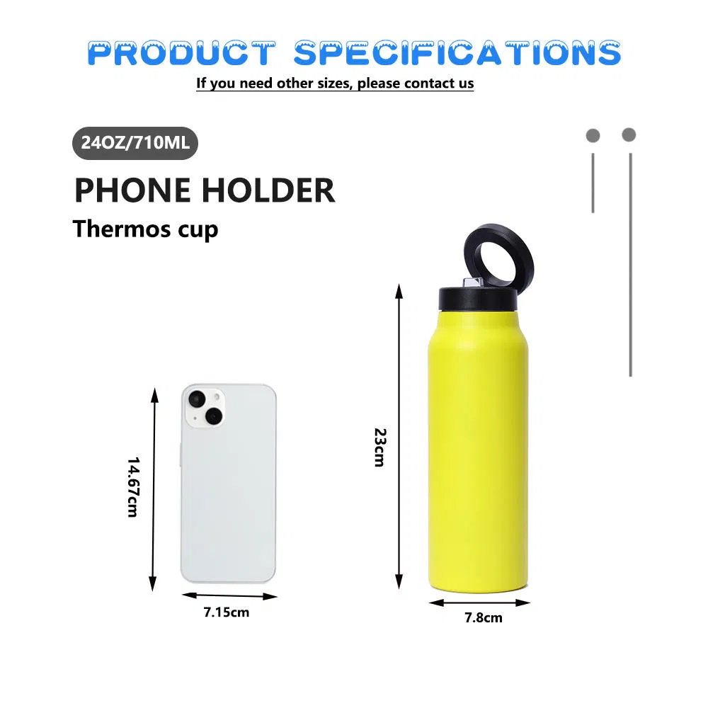 Custom Magsafe Water Bottle Double Wall Vacuum Flask Insulated Stainless Steel Magnetic Water Bottle with Magnetic Lid