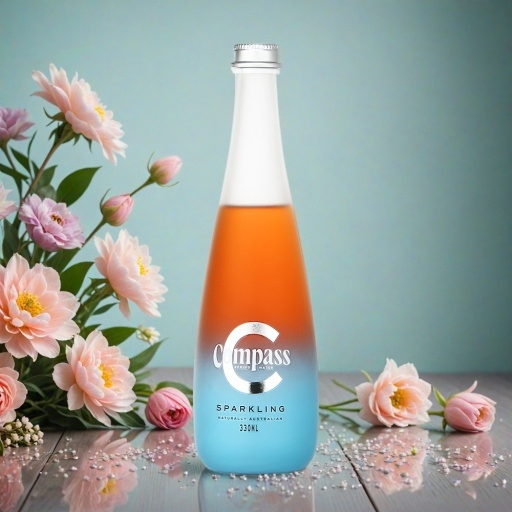 Custom Logo 500ml 330ml Minimalist Frosted Glass Water Bottle with Screw Cap for Sparkling Water Soda