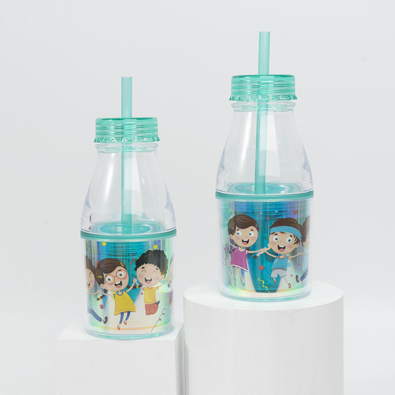 Reusable Kids Water Bottle with Straw - Eco-Friendly Design