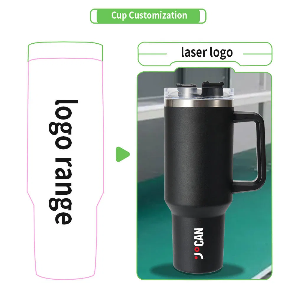 40oz Bottle with Handle Hot Coffee Mug Cup Thermal Stainless Steel Tumbler with Straws Vacuum Flask Insulated Portable Cup