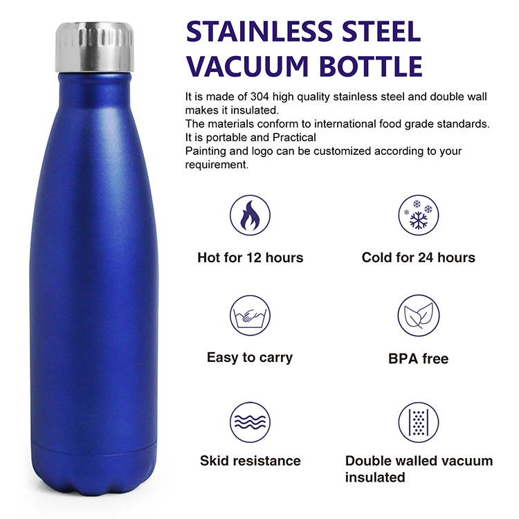Stainless Steel Vacuum Insulated Cola Shape Water Bottle